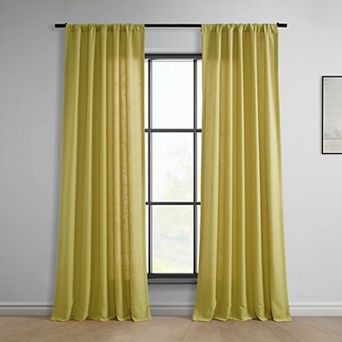 EFF Classic Faux Linen Light Filtering Window Curtain Panel