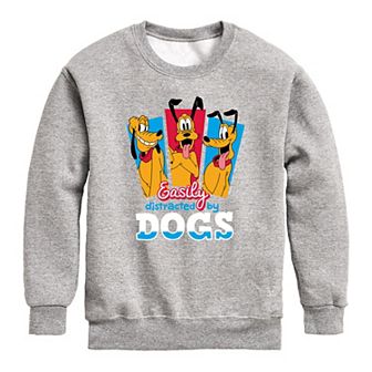 Disney's Boys 8-20 Distracted Pluto Fleece Sweatshirt