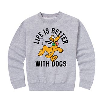 Disney's Pluto Boys 8-20 Better Dogs Crew Fleece Sweatshirt