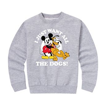Disney's Mickey Mouse & Pluto Boys 8-20 Dogs Crew Fleece Sweatshirt