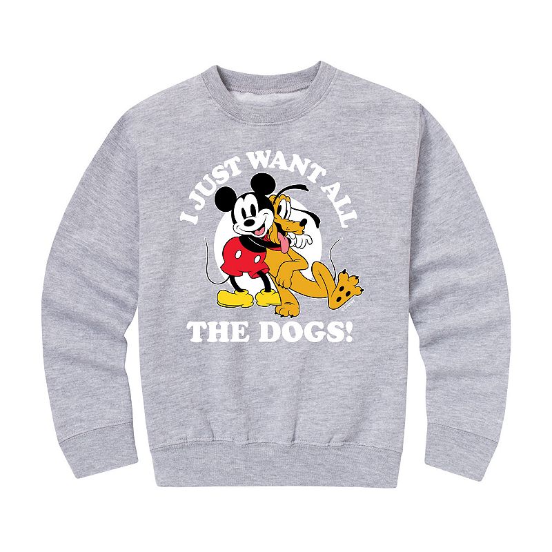 UPC 196811701370 product image for Disney's Mickey Mouse & Pluto Boys 8-20 Dogs Crew Fleece Sweatshirt, Boy's, Size | upcitemdb.com