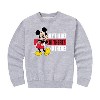 Disney's Mickey Mouse Boys 8-20 Hey There! Crew Fleece Sweatshirt