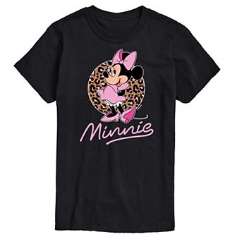Disney's Minnie Leopard Print Men's Graphic Tee