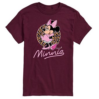 Disney's Minnie Leopard Print Men's Graphic Tee