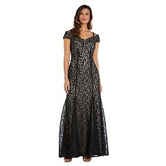 R&M Richards Womens Long Beaded Sheer Wrap Gown – Mother of the Bride Dress