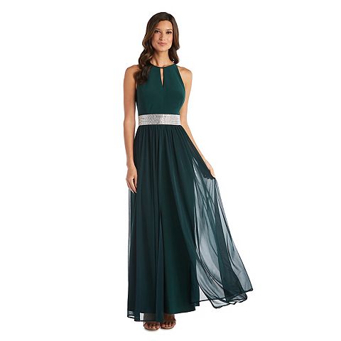 Женские платья R&M Women's R&M Richards Rhinestone-Waist Carwash-Hem Dress