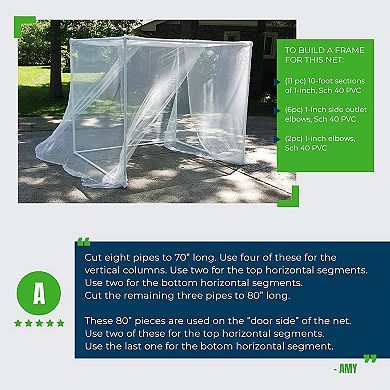 MEKKAPRO Ultra Large Mosquito Net with Carry Bag, Large 2 Openings Netting Curtains