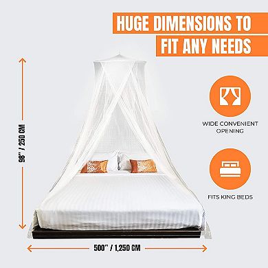 Mekkapro Extra-large King Mosquito Bed Net, Made For King Queen And Twin