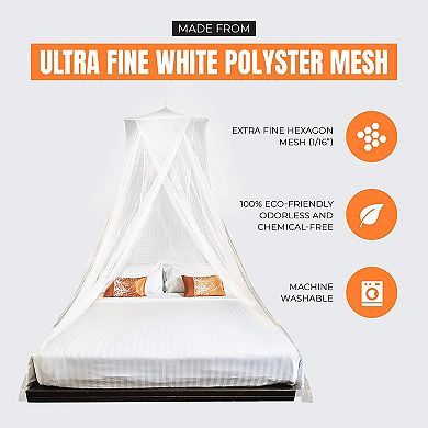 Mekkapro Extra-large King Mosquito Bed Net, Made For King Queen And Twin