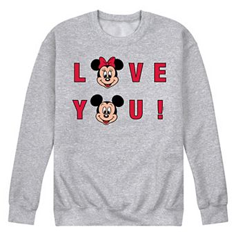 Disney's Men's Love You Fleece Sweatshirt