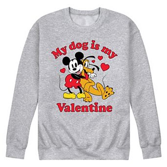 Disney's Men's Dog Is My Valentine Fleece Sweatshirt