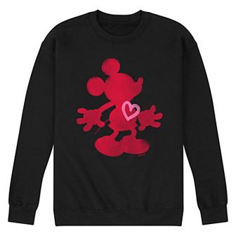 Disney's Mickey Heart Men's Fleece Sweatshirt