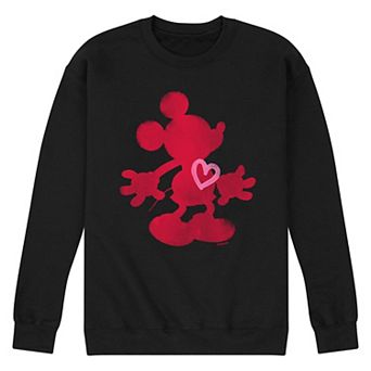 Disney's Mickey Heart Men's Fleece Sweatshirt