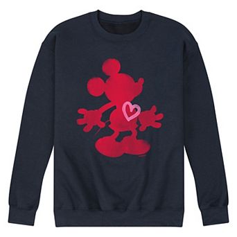 Disney's Mickey Heart Men's Fleece Sweatshirt