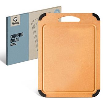 Chef Pomodoro Wood Cutting Board For Kitchen, Dishwasher Safe, Dual-sided 17.3 X 12.8 Inches