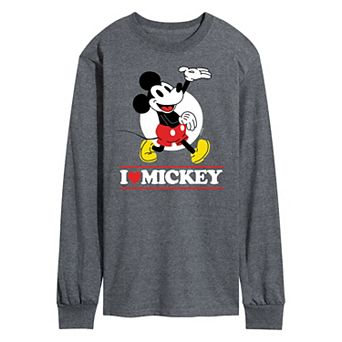 Disney's Men's I Love Mickey Long Sleeve Tee