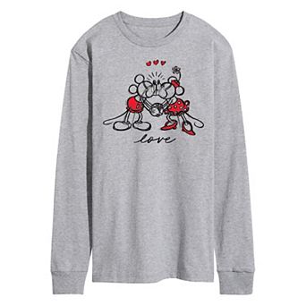 Disney's Mickey Mouse Men's Minnie Love Long Sleeve