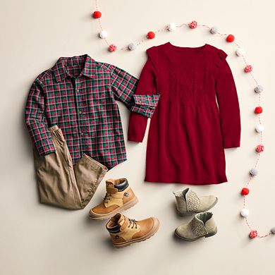 Carter's Baby Boy Red White Plaid Woven Shirt main image 0