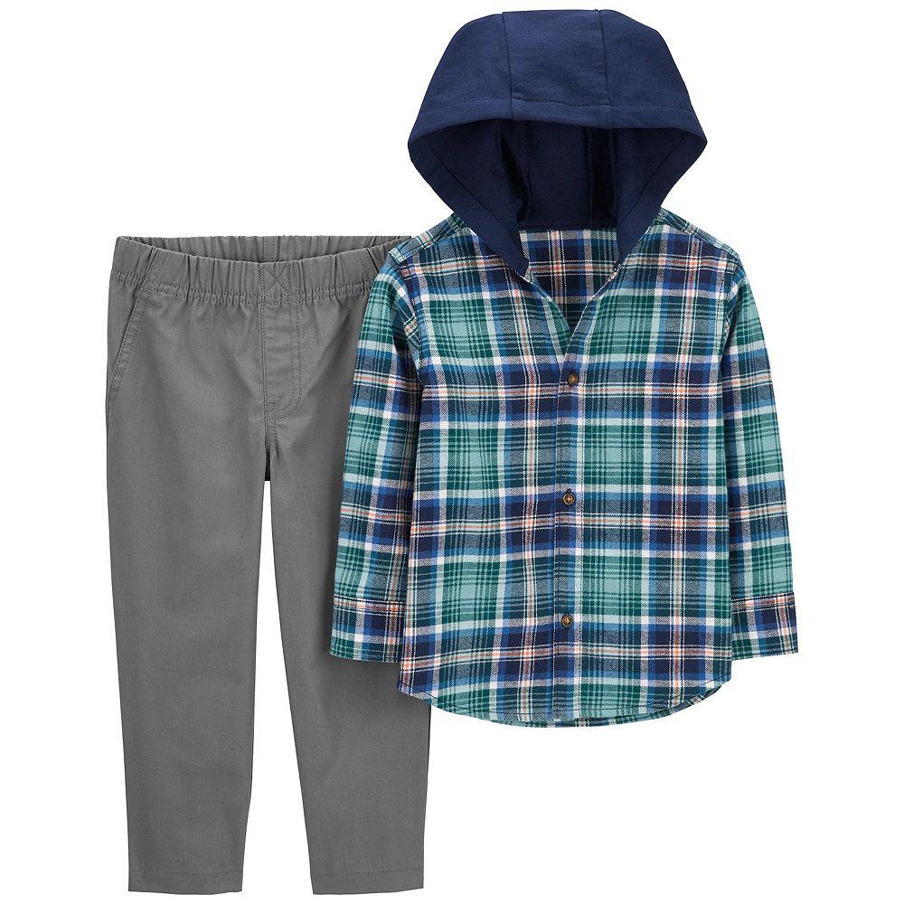 Camden - Toddler Boys Set With Hat Striped Shirt + Tie + Pants + Belt 5 Pcs Baby Kids, Colour - Blue