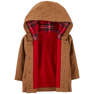 Hooded canvas utility jacket for baby shop