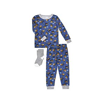 Sleep On It Infant &amp; ToddlerBoys 2 pc Soft Jersey Snug-Fit PajamaTop and PajamaPants Set w Socks