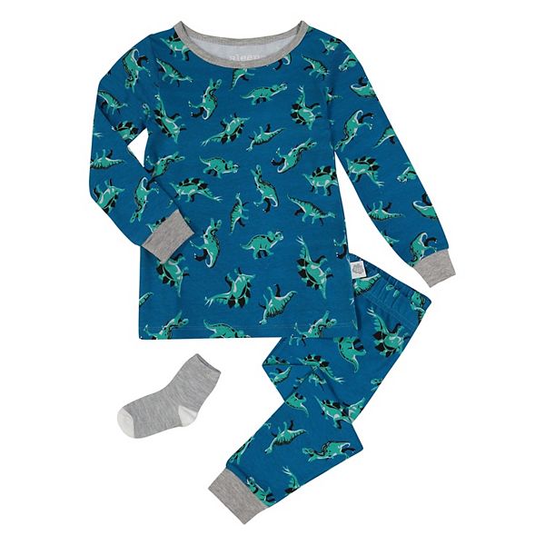 Sleep On It Infant/Toddler Boys Rawring Dinosaurs Snug Fit 2-Piece ...