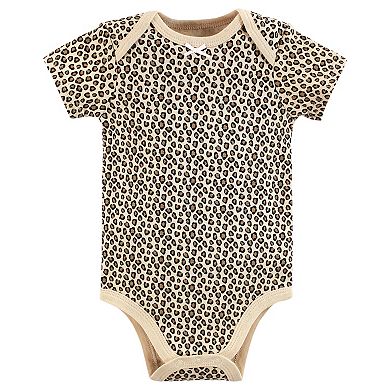 Hudson Baby Infant Girl Cotton Bodysuits, Leopard Mamas Mini