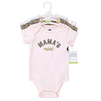 Hudson Baby Infant Girl Cotton Bodysuits, Leopard Mamas Mini