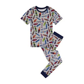 Sleep On It Boys 2 pc Super Soft Jersey Snug-Fit Pajama Top and Pajama Shorts Set - Toddler