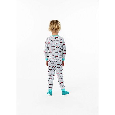 Sleep On It Infant/Toddler Boys Wacky Monster Snug Fit 2-Piece Pajama Sleep Set With Matching Socks