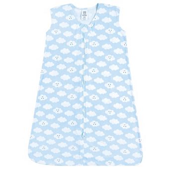 Luvable Friends Baby Boy Sleeveless Jersey Cotton Sleeping Bag, Sack, Blanket, Boy Clouds Jersey