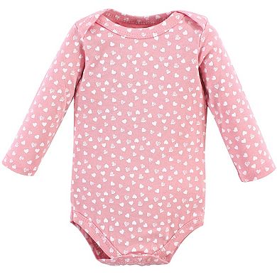 Luvable Friends Baby Girl Cotton Long-Sleeve Bodysuits, Girl Basic Elephant