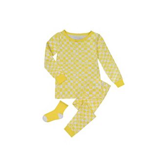 Sleep On It Toddler Girls 2 pc Super Soft Jersey Snug-Fit Pajama Set with Matching Socks