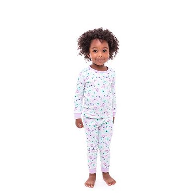 Sleep On It Infant/Toddler Girls Vibrant Butterflies Snug Fit 2-Piece ...