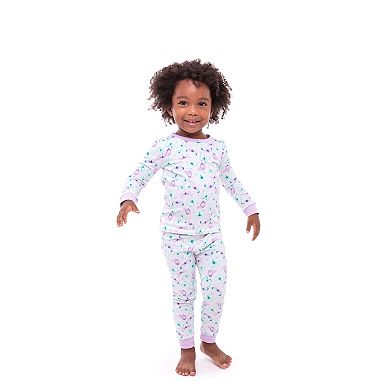 Sleep On It Infant/Toddler Girls Vibrant Butterflies Snug Fit 2-Piece ...