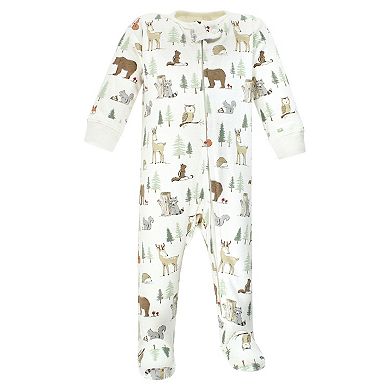 Hudson Baby Infant Boy Cotton Sleep and Play, Forest Animals