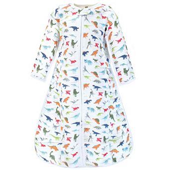 Hudson Baby Infant Boy Long Sleeve Muslin Sleeping Bag, Wearable Blanket, Sleep Sack, Dinosaurs