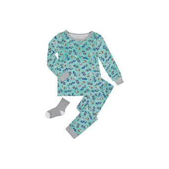 Sleep On It Infant Boys 2 pc Super Soft Jersey Snug-fit Pajama Set With Matching Socks