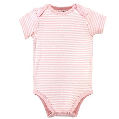 Touched by Nature Baby Girl Organic Cotton Bodysuits 5pk, Botanical