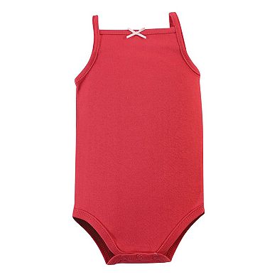 Hudson Baby Infant Girl Cotton Sleeveless Bodysuits 5pk, Ladybug, 3-6 Months