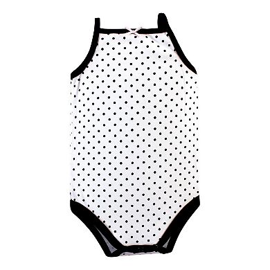 Hudson Baby Infant Girl Cotton Sleeveless Bodysuits 5pk, Ladybug, 3-6 Months