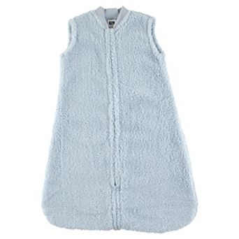 Hudson Baby Infant Boy Plush Sleeping Bag, Sack, Blanket, Powder Blue Faux Shearling
