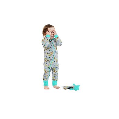 Sleep On It Infant Boys Little Dino Zip-Front Coverall Pajama