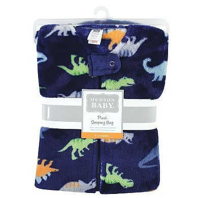 Hudson Baby Infant Boy Plush Sleeping Bag, Sack, Blanket, Dinosaurs, 0-6 Months