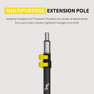 Pd 1.5-to-3 Foot Telescopic Extension Pole, Multi-purpose Paint Roller Extension, Ez-lock Mechanism