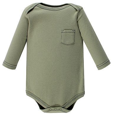Infant Boy Cotton Long-Sleeve Bodysuits 5pk