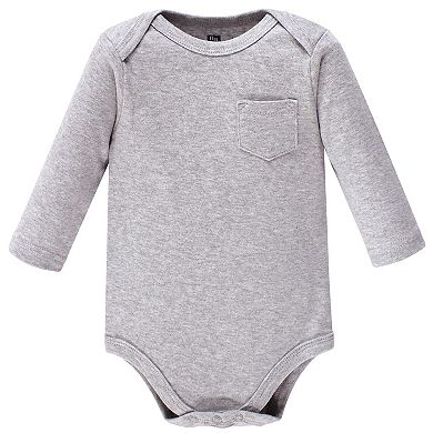 Infant Boy Cotton Long-Sleeve Bodysuits 5pk