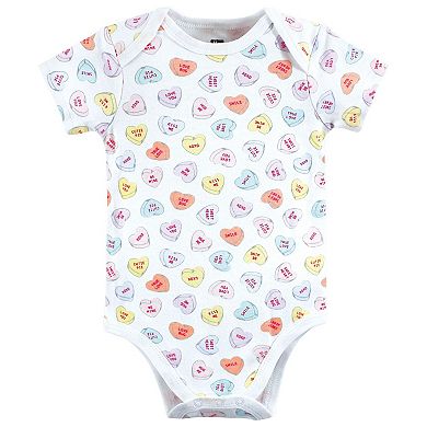 Hudson Baby Infant Girl Cotton Bodysuits, Be Mine Valentine