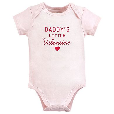 Hudson Baby Infant Girl Cotton Bodysuits, Be Mine Valentine
