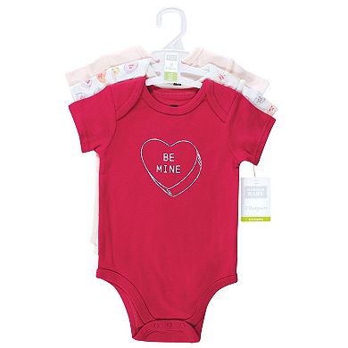 Hudson Baby Infant Girl Cotton Bodysuits, Be Mine Valentine